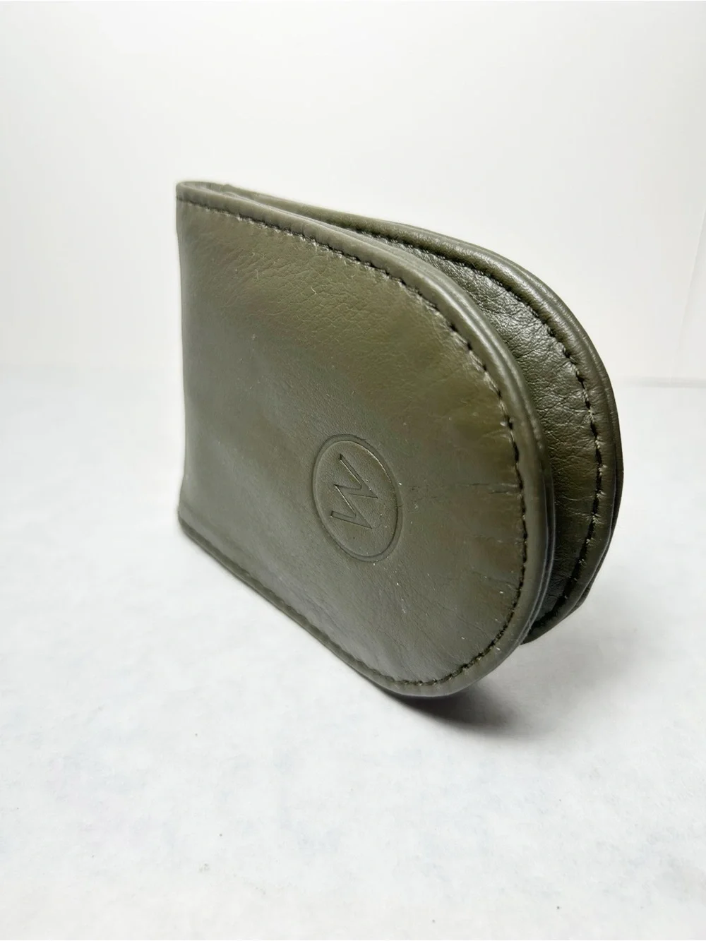 Wanderers Ibiza Olive Green Leather Key & Card Holder Wallet $99 Retail EUC
